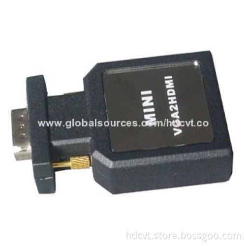 MNI VGA to HDMI Converter Bypass, Converts Analog PC and Audio Signal, Plug-and-play Function